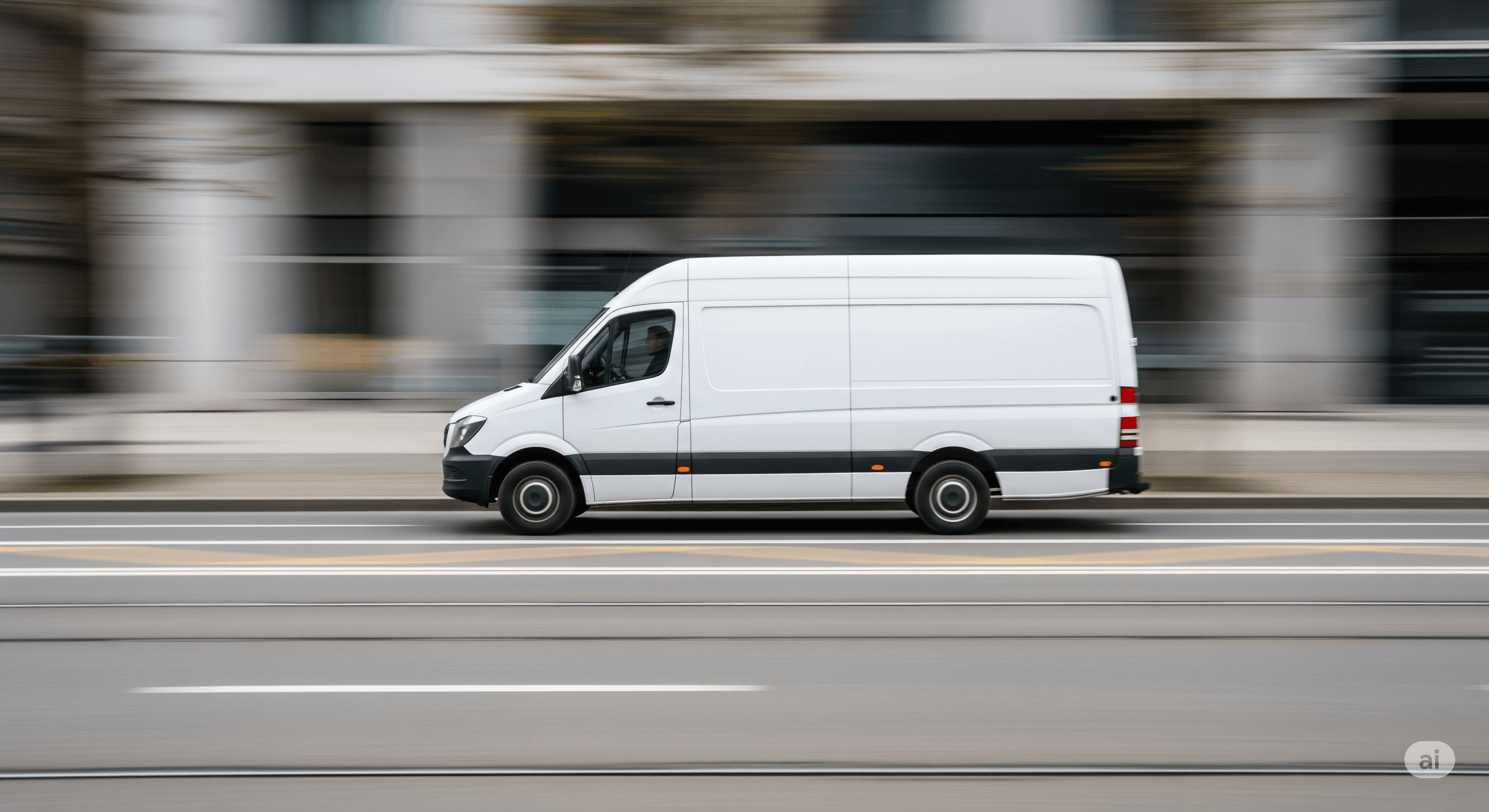 Same day courier van ready for urgent delivery